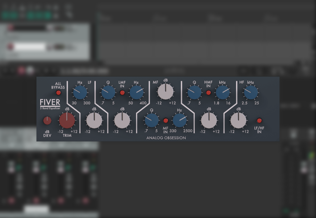 多功能五频段均衡器-Analog Obsession FIVER v4.0 VST VST3 AU AAX WiN macOS调音师资源网-混音-效果器-编曲-效果器-音源-宿主-采样AudioXu资源网